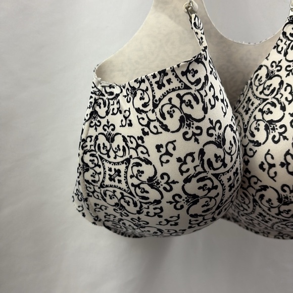 SOMA Vanishing Back Full Coverage Bra - 34DD Black White Front Close - Picture 6 of 11